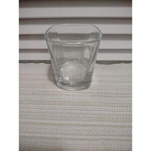 Jack Daniels Glass Old No. 7 Embossed Square Rocks Lowball Whiskey w/Quote